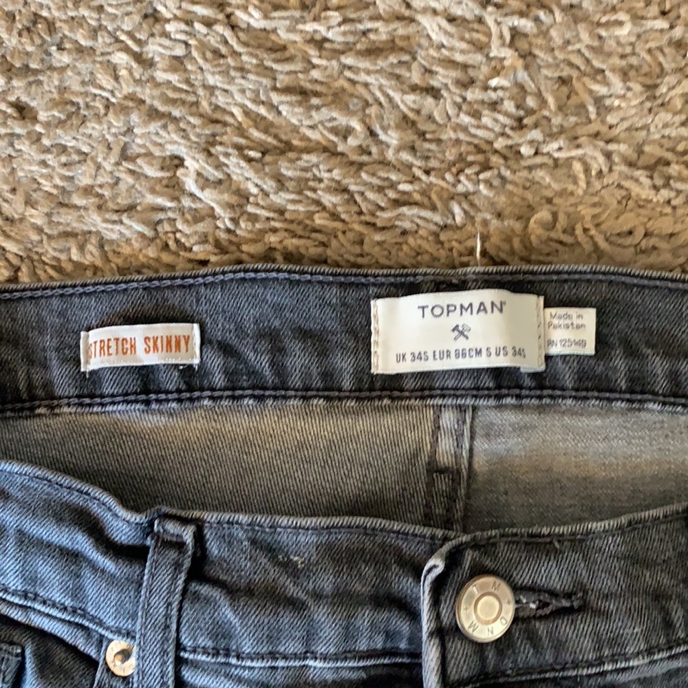 TOPMAN skinny stretch GRAY jeans - Picture 2 of 4